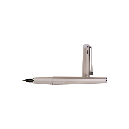 Lamy Studio Pallaidum fountain pen with sleek design and chrome accents, displayed on a white background.