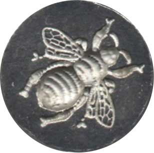 Le Potier D'etain wax seal featuring an alligator design, crafted by Le Portier D'etain, on a natural wax seal surface.