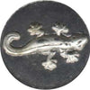 Le Portier D'etain wax seal with alligator design, showcasing intricate detailing on a classic wax seal for sealing documents.
