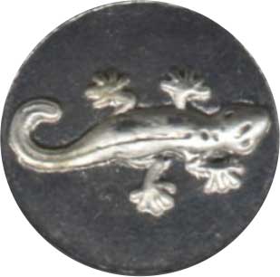 Le Portier D'etain wax seal with alligator design, showcasing intricate detailing on a classic wax seal for sealing documents.