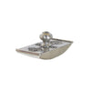 Le Potier D'etain filigree blotter with intricate metalwork design, used for absorbing ink or moisture on a desk.