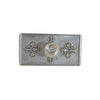 Le Potier D'etain filigree blotter with intricate metalwork design, showcasing detailed craftsmanship.