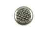 Le Potier D'etain 10 ml pewter ink bottle with intricate filigree design, suitable for writing or calligraphy.