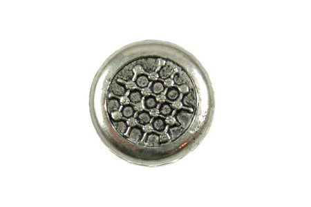 Le Potier D'etain 10 ml pewter ink bottle with intricate filigree design, suitable for writing or calligraphy.