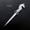 Le Potier D'Étain pewter letter opener with feather design, elegant and handcrafted for opening mail smoothly.