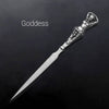 Le Potier D'Étain pewter letter opener with feather design, elegant and smooth, perfect for opening mail with style.