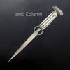 Le Potier D'Étain pewter letter opener with a feather design, elegant and detailed for opening letters smoothly.