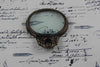 Le Potier D'Etain large pewter magnifying glass with handle and acanthus design, ideal for detailed viewing or decorative display.