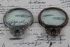 Le Potier D'Etain large pewter magnifying glass with handle and acanthus design for detailed viewing.