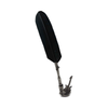 Le Potier D'Étain pewter guitar-shaped pen rest for quills, decorative and functional desk accessory.