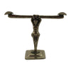 Le Potier D'Étain Goddess pewter pen rest, decorative pen holder featuring a goddess figure, ideal for desk organization.