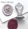 Le Potier D'etain wax seal with anchor design, featuring a polished metallic finish and intricate engraved details.