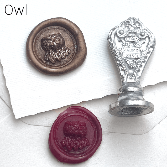 Le Potier D'etain wax seal with an anchor design, handcrafted metal wax seal for sealing correspondence and decorative purposes.