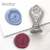 Le Potier D'etain wax seal with anchor design, handcrafted brass seal for wax sealing and decorative purposes.