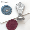 Le Potier D'etain wax seal with anchor design, crafted for sealing and decorative purposes, featuring intricate metalwork.