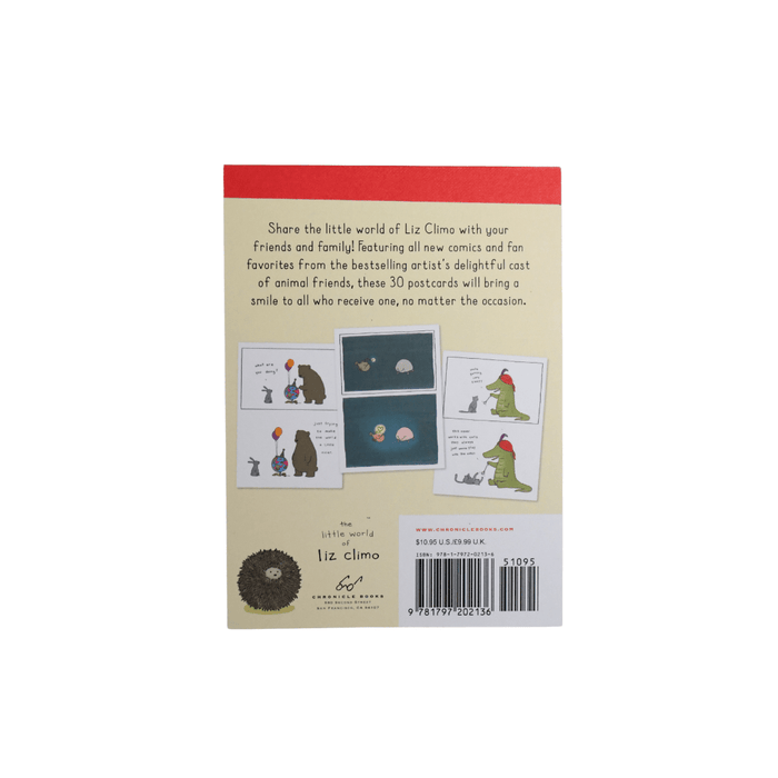 Set of Liz Climo postcards featuring charming illustrations, perfect for sending heartfelt messages or collecting.