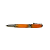 Jean-Pierre Lepine Indigo Classic Murano rollerball pen with mango-colored accents, elegant writing instrument on white background.