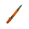 Jean-Pierre Lepine Indigo Classic Murano rollerball pen with mango-colored grip and intricate Murano glass design.