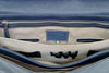 Blue Munari Granata leather briefcase with lock, featuring sturdy handles and a secure closure for professional use.