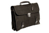 Brown Munari double compartment Vachetta leather briefcase with sturdy handles and refined craftsmanship.