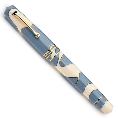 Leonardo Officina Italiana Momento Zero Nuvola rollerball pen with sleek design and smooth ink flow, shown in close-up.