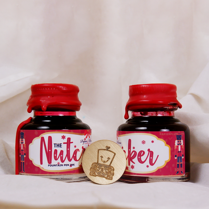 Papier Plume Nutcracker & Rat King fountain pen ink set with wax seal, limited edition decorative ink and seal for writing and crafts