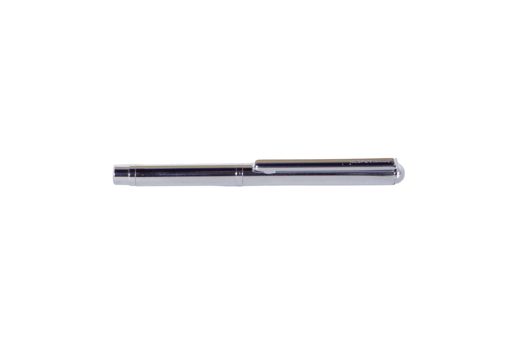 Nespen Mini Pocket Pocky ballpoint pen with chrome velvet finish, compact and stylish writing instrument.