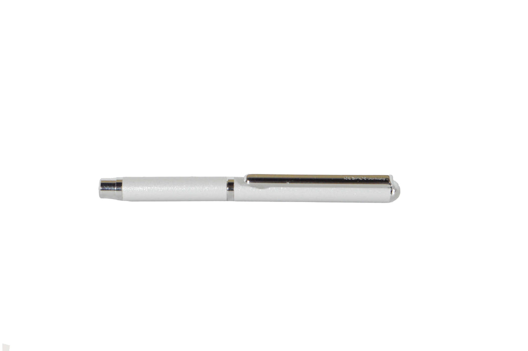 Nespen Mini Pocket Pocky ballpoint pen with chrome velvet finish, compact and stylish writing instrument.