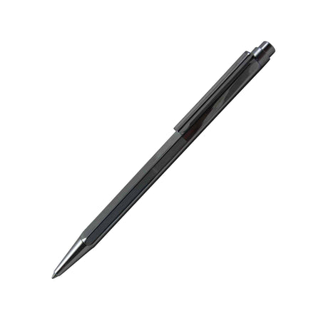 Nespen Six Pen Ballpoint in black with six colorful ink lines on a white background, showcasing the pen's design and ink options.