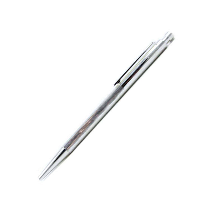 Nespen 118 Sterling Silver mechanical pencil with a sleek grain finish, designed for precise writing and professional use.