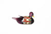 No Solo Vetro glass ducks pen rest in purple, featuring handcrafted glass ducks design for holding pens on a desk.