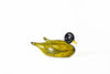 No Solo Vetro glass ducks pen rest, purple ceramic decorative holder for pens and stationery, featuring two duck figures.