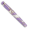 Leonardo Officina Ita Momento Zero Nuvola Lilac fountain pen with a sleek, purple resin body and gold accents.