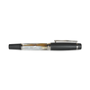 Opus 88 fountain pen with black mother of pearl shell finish and extra-fine nib, showcasing elegant craftsmanship and glossy surface.