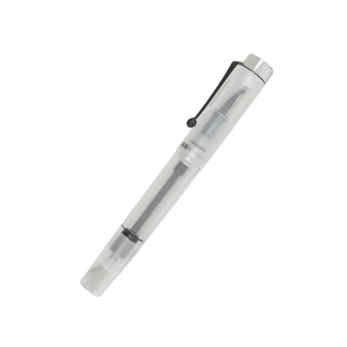Opus 88 demo fountain pen with an extra-fine nib, showcasing the sleek black design and elegant craftsmanship.