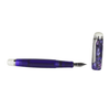 Opus 88 Omar purple fountain pen with an extra-fine nib, showcasing its vibrant purple resin body and elegant design.