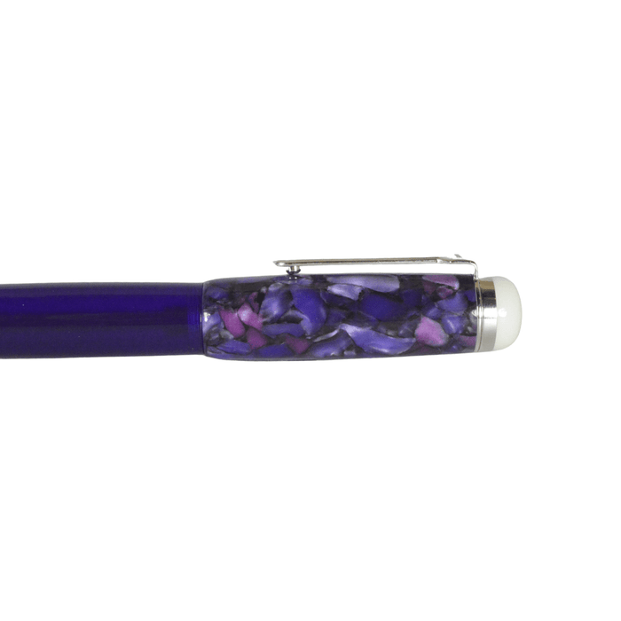 Opus 88 OMAR Purple fountain pen with a sleek purple body and fine nib, showcasing the elegant design of the Opus88 brand.
