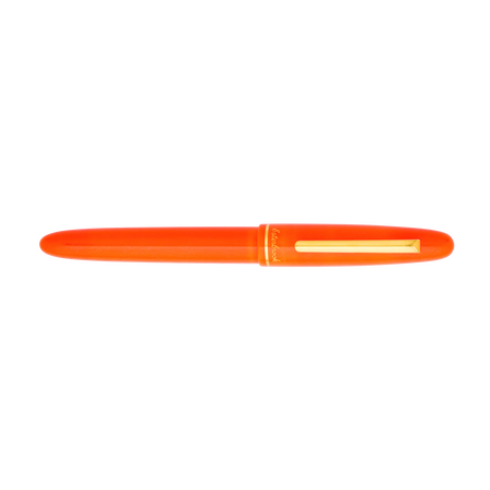 Orange Esterbrook Estie Funky Town fountain pen with closed cap, showcasing its sleek design and vibrant color.
