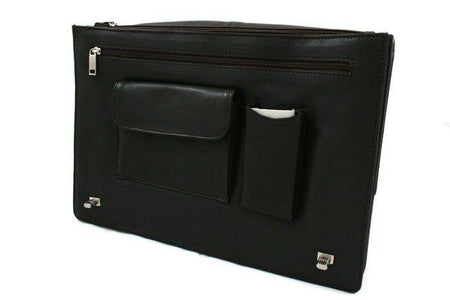 Orna Excellence double bellow legal briefcase with sturdy leather exterior and multiple compartments for professional use.