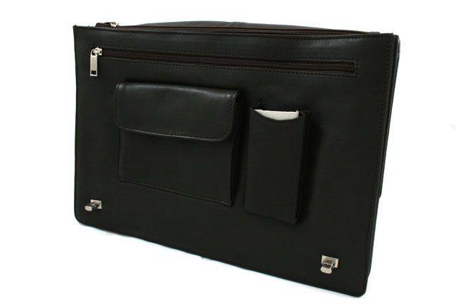 Orna Excellence double bellow legal briefcase with sturdy leather exterior and multiple compartments for professional use.