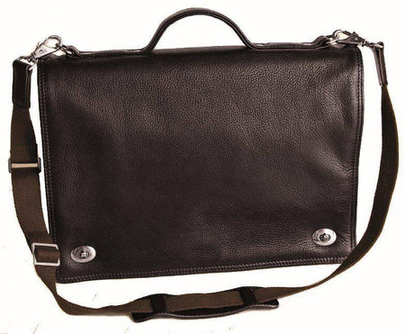 Orna Excellence double bellow legal briefcase with sturdy leather construction and double handles, designed for professional use.