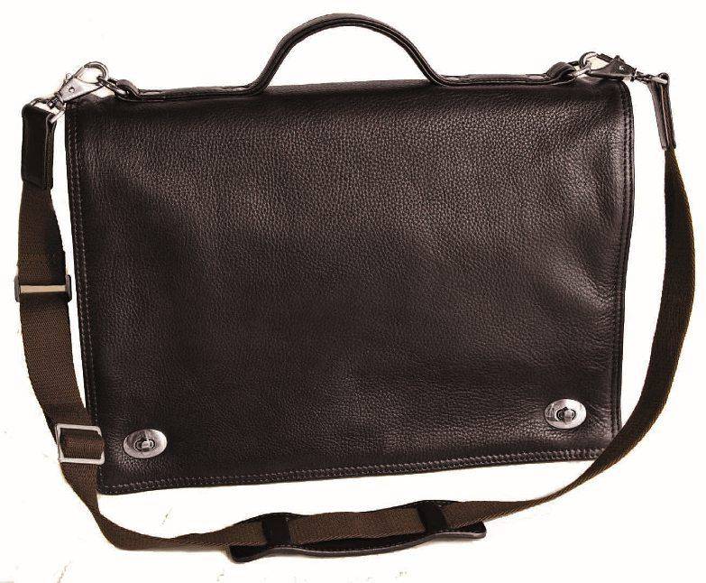 Orna Excellence double bellow legal briefcase with sturdy leather construction and double handles, designed for professional use.
