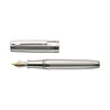 Otto Hutt Design 07 silver fountain pen with an extra-fine nib, sleek and stylish writing instrument.