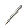 Otto Hutt Design 07 silver fountain pen with extra-fine nib, showcasing sleek metal body and elegant design.
