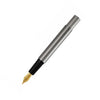 Otto Hutt Design 08 Ruthenium Plated Fountain Pen with fine nib, elegant metal finish and sleek design.