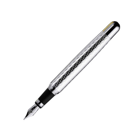 Otto Hutt Design 02 Honeycomb rollerball pen with sleek black and gold accents, showcasing its modern design.