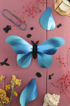 Black Paper Giant Silk Butterfly craft by Assembli, showcasing a large, delicate butterfly made from black silk paper.