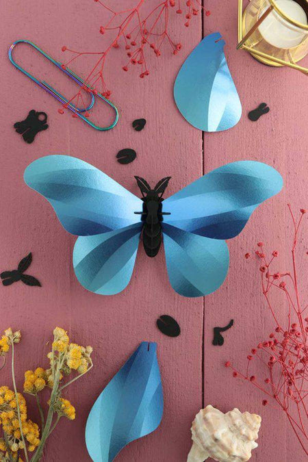 Black Paper Giant Silk Butterfly craft by Assembli, showcasing a large, delicate butterfly made from black silk paper.