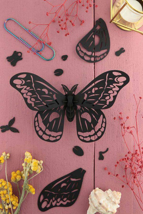 Assembli Paper Giant Silk Butterfly craft made of black paper with delicate, large butterfly wings for creative arts projects.