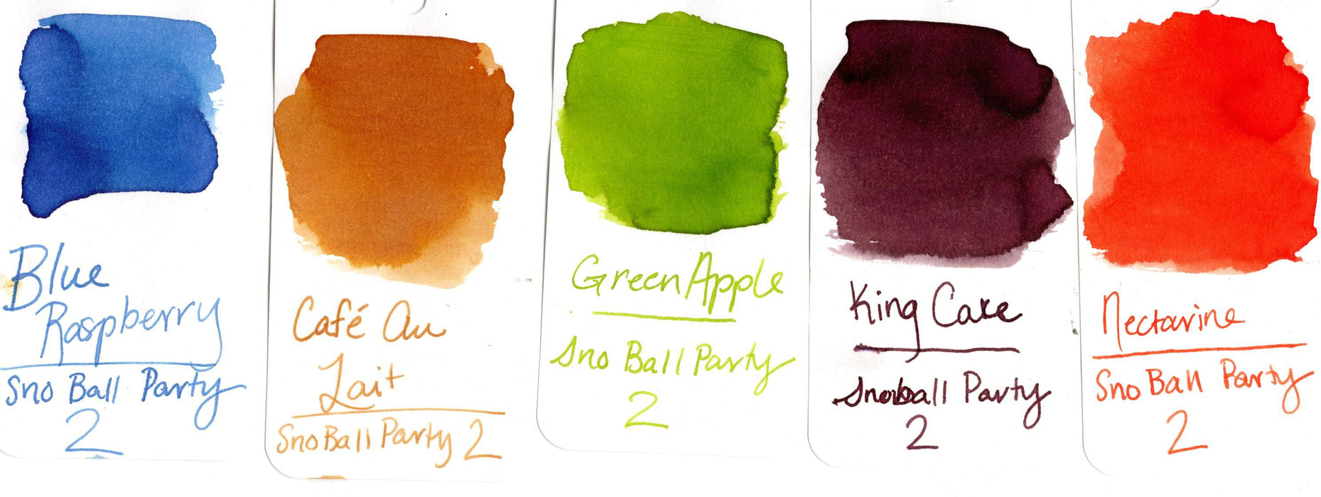 Papier Plume Sno-Ball Party fountain pen ink set with colorful ink bottles in a combo pack, ideal for fountain pen enthusiasts.